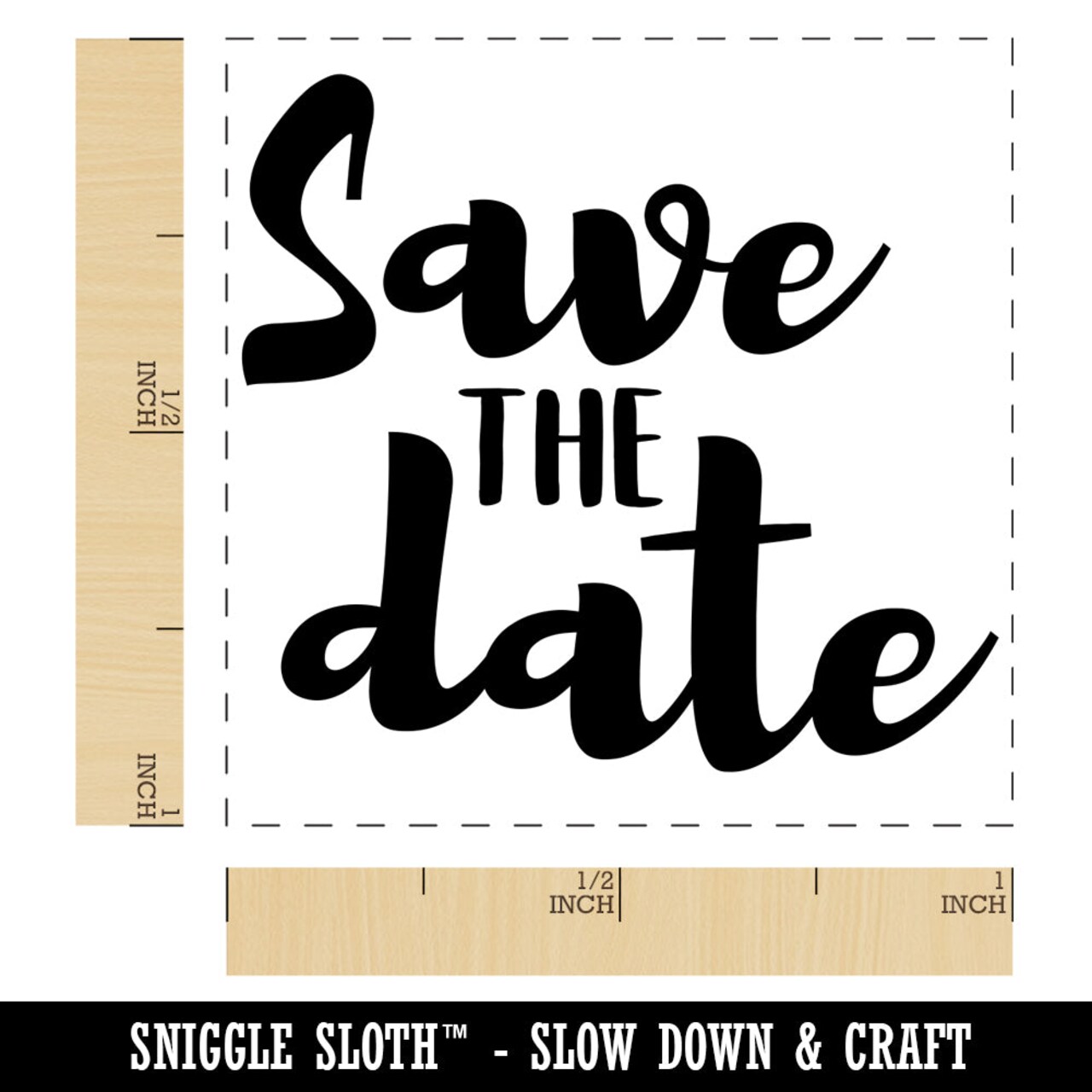 Save the Date Wedding Invitation Self-Inking Rubber Stamp Ink Stamper